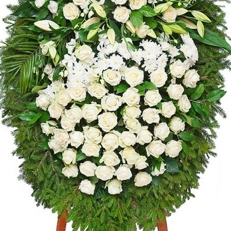 Элитный живой венок 36 ЭЛ-093