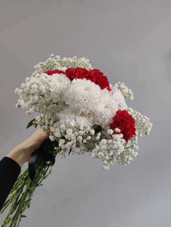 Букет №5 Гвоздики с хризантемами №6